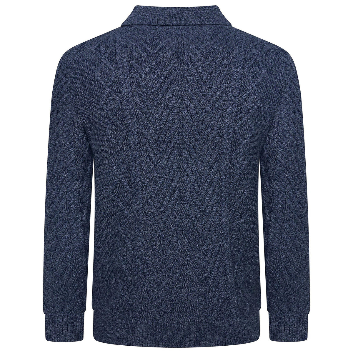 Crew Clothing Company Cable Knit Button Neck Jumper Recycled Cotton - QHA UK
