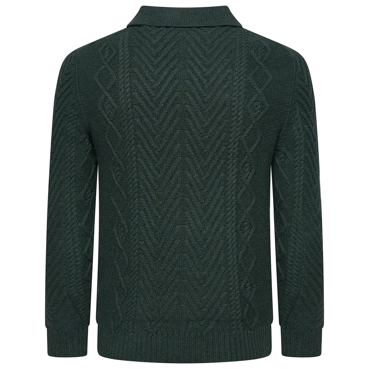 Crew Clothing Company Cable Knit Button Neck Jumper Recycled Cotton - QHA UK