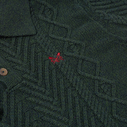Crew Clothing Company Cable Knit Button Neck Jumper Recycled Cotton - QHA UK