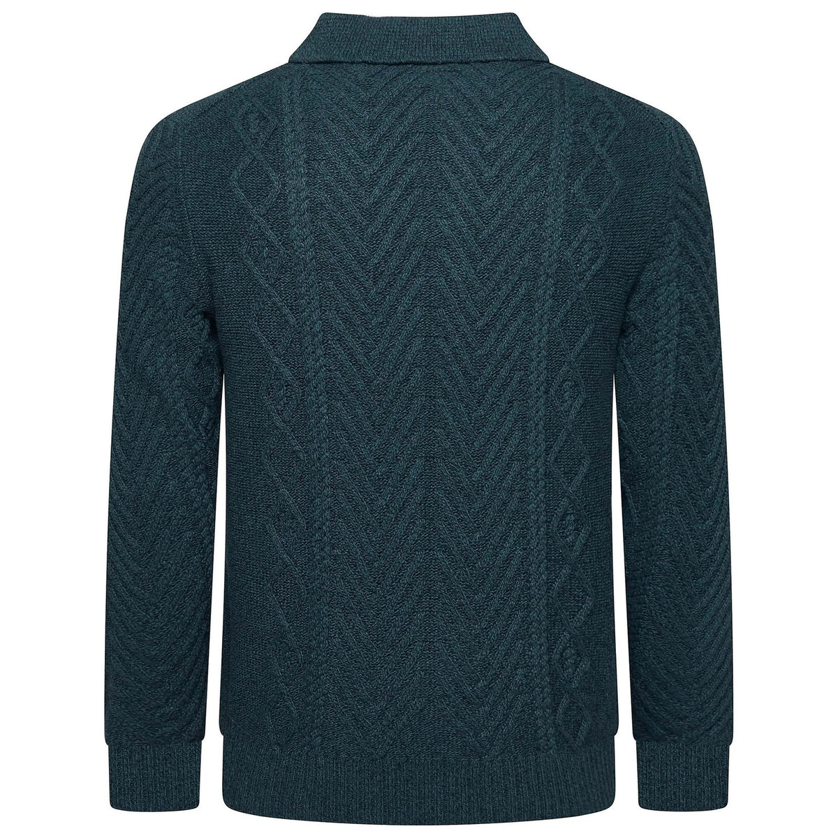 Crew Clothing Company Cable Knit Button Neck Jumper Recycled Cotton - QHA UK