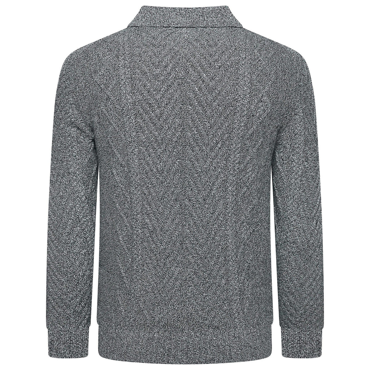 Crew Clothing Company Cable Knit Button Neck Jumper Recycled Cotton - QHA UK