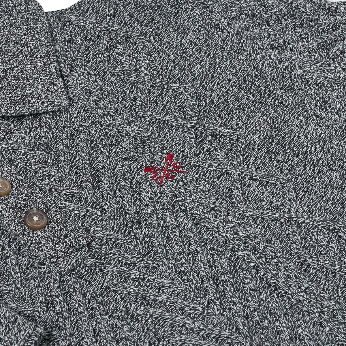 Crew Clothing Company Cable Knit Button Neck Jumper Recycled Cotton - QHA UK