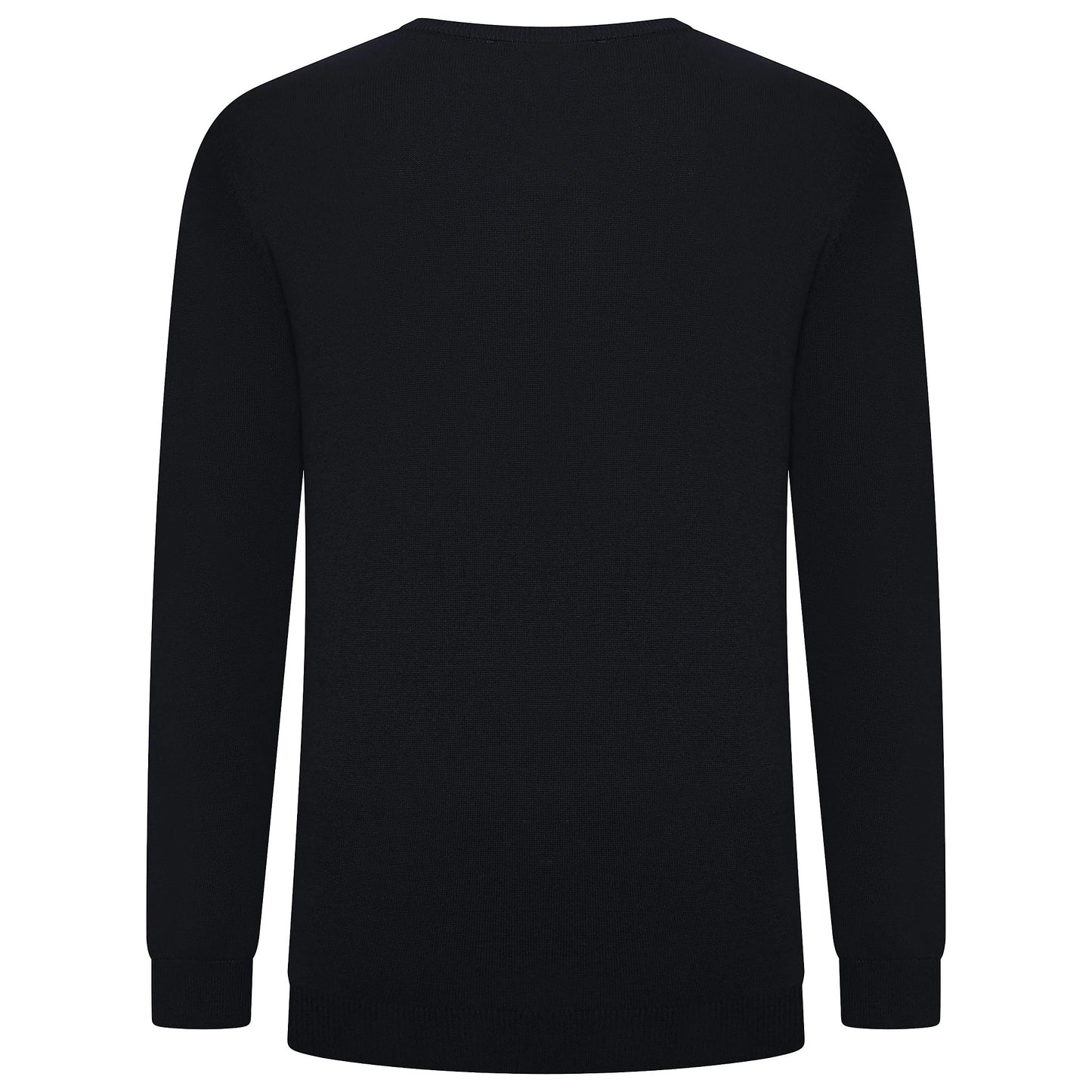 Crew Clothing Mens V Neck Jumper Cotton Knit Sweater Casual Regular Fi - Collar Detail - QHA UK