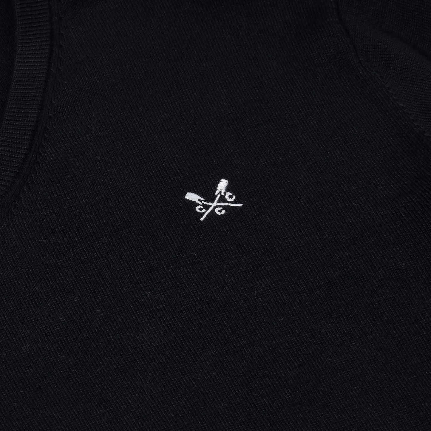Crew Clothing Mens V Neck Jumper Cotton Knit Sweater Casual Regular Fi - Collar Detail - QHA UK