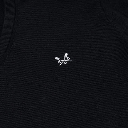 Crew Clothing Mens V Neck Jumper Cotton Knit Sweater Casual Regular Fi - Collar Detail - QHA UK