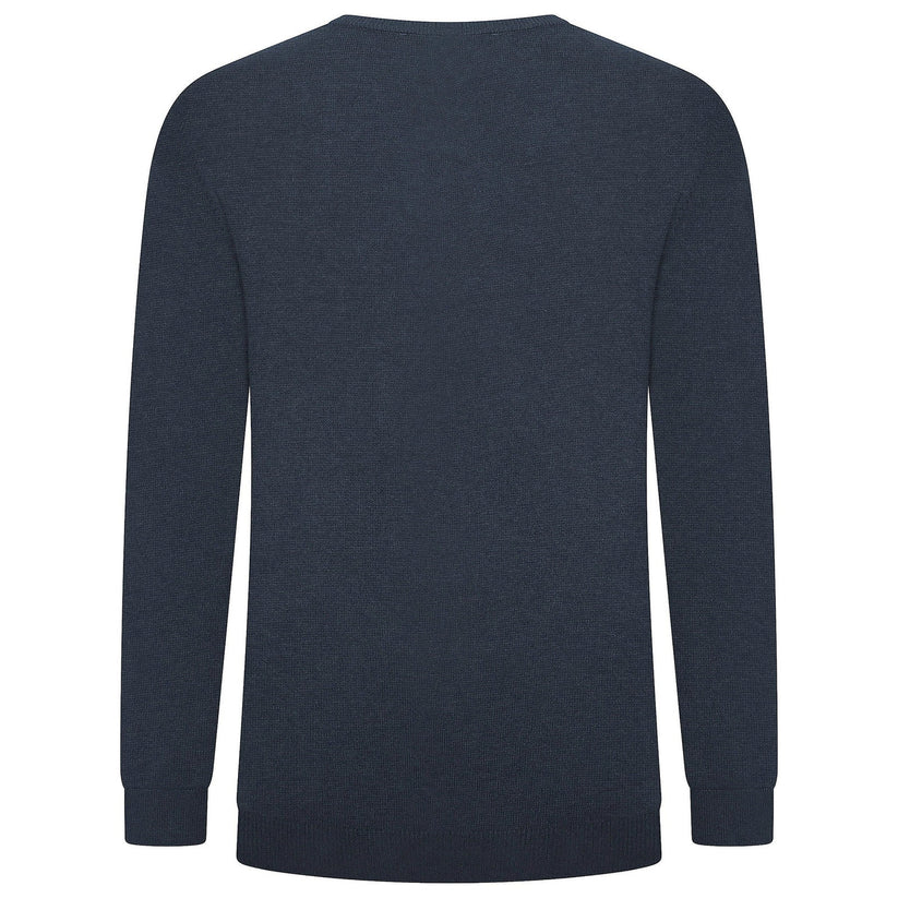 Crew Clothing Mens V Neck Jumper Cotton Knit Sweater Casual Regular Fi - Collar Detail - QHA UK