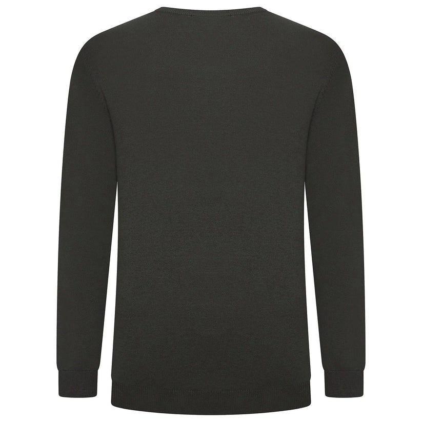 Crew Clothing Mens V Neck Jumper Cotton Knit Sweater Casual Regular Fi - Collar Detail - QHA UK