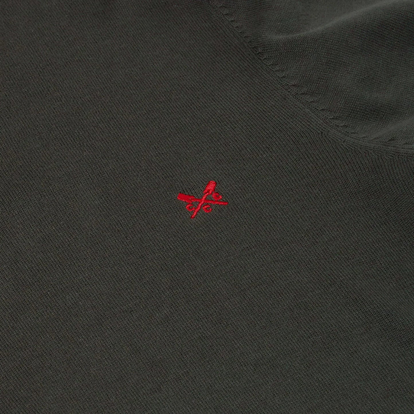 Crew Clothing Mens V Neck Jumper Cotton Knit Sweater Casual Regular Fi - Collar Detail - QHA UK