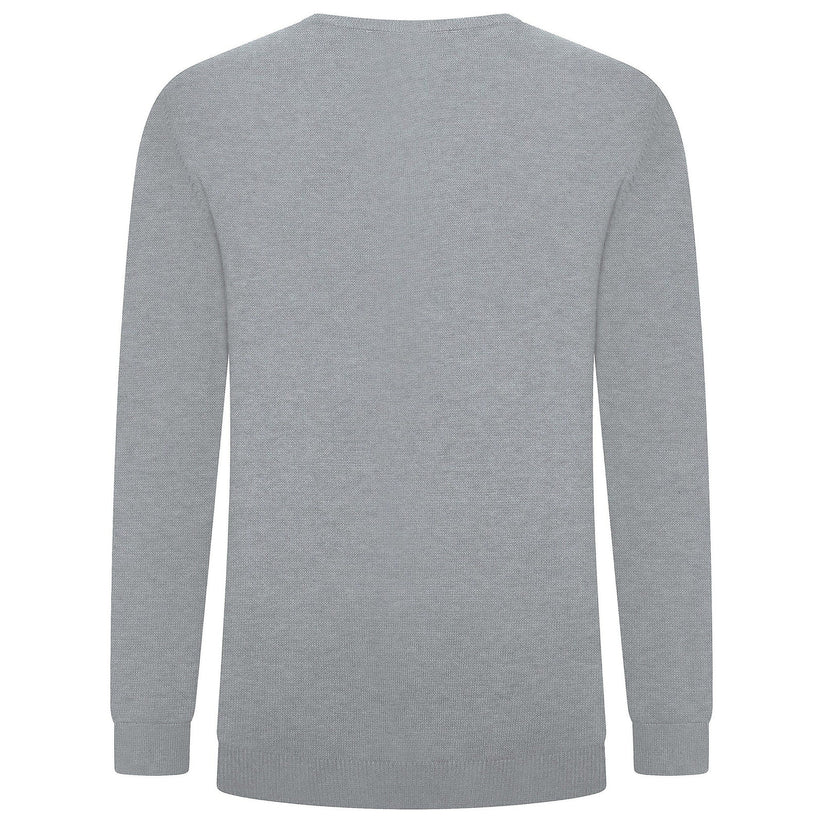 Crew Clothing Mens V Neck Jumper Cotton Knit Sweater Casual Regular Fi - Collar Detail - QHA UK