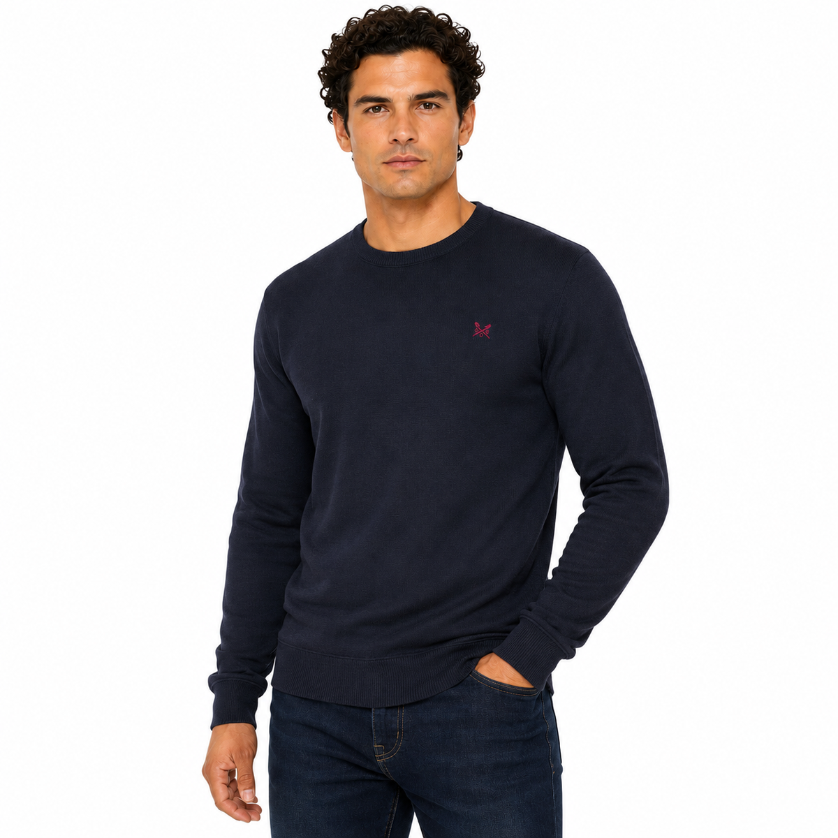 Crew Clothing Men's Cotton Crew Neck Jumper | Random Colour | XS–3XL - QHA UK
