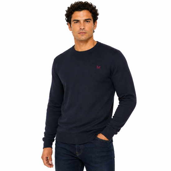 Crew Clothing Men's Cotton Crew Neck Jumper | Random Colour | XS–3XL - QHA UK