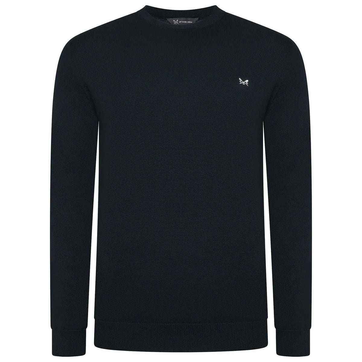 Crew Clothing Men's Cotton Crew Neck Jumper | Random Colour | XS–3XL - Collar Detail - QHA UK