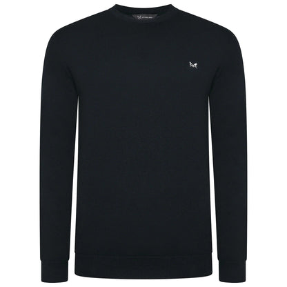 Crew Clothing Men's Cotton Crew Neck Jumper | Random Colour | XS–3XL - Collar Detail - QHA UK