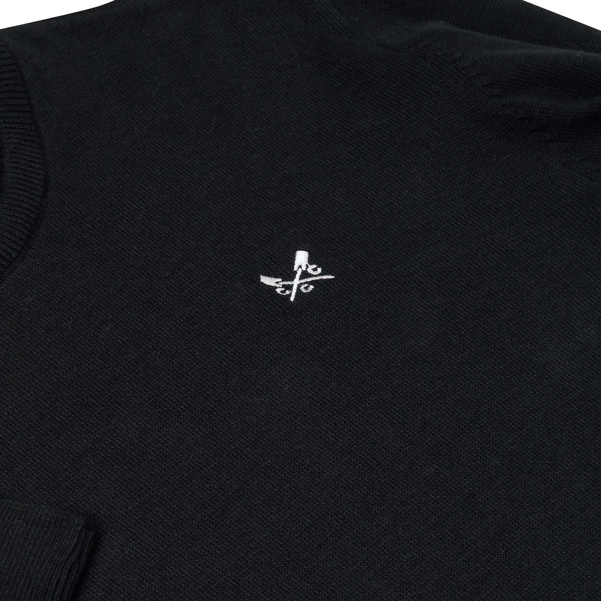Crew Clothing Men's Cotton Crew Neck Jumper | Random Colour | XS–3XL - Collar Detail - QHA UK