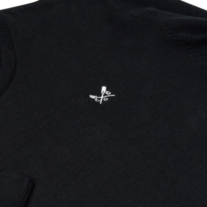 Crew Clothing Men's Cotton Crew Neck Jumper | Random Colour | XS–3XL - Collar Detail - QHA UK