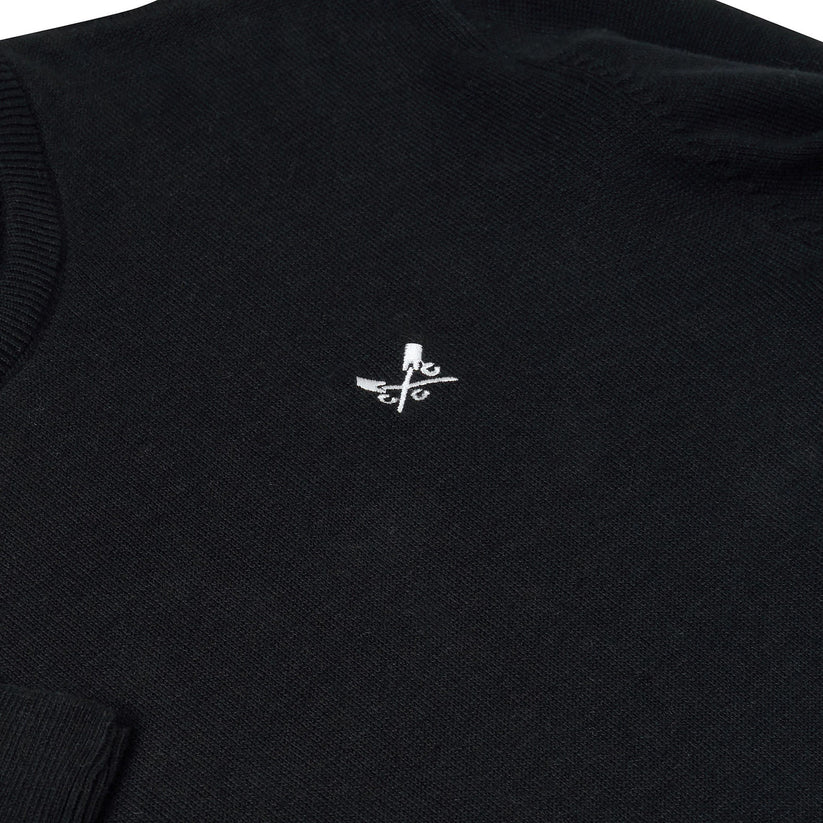 Crew Clothing Men's Cotton Crew Neck Jumper | Random Colour | XS–3XL - Collar Detail - QHA UK