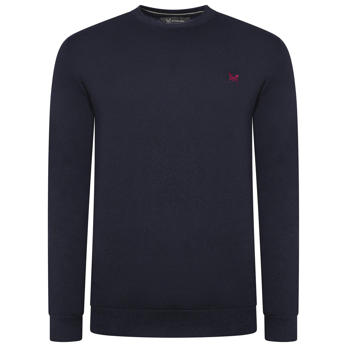 Crew Clothing Men's Cotton Crew Neck Jumper | Random Colour | XS–3XL - Collar Detail - QHA UK