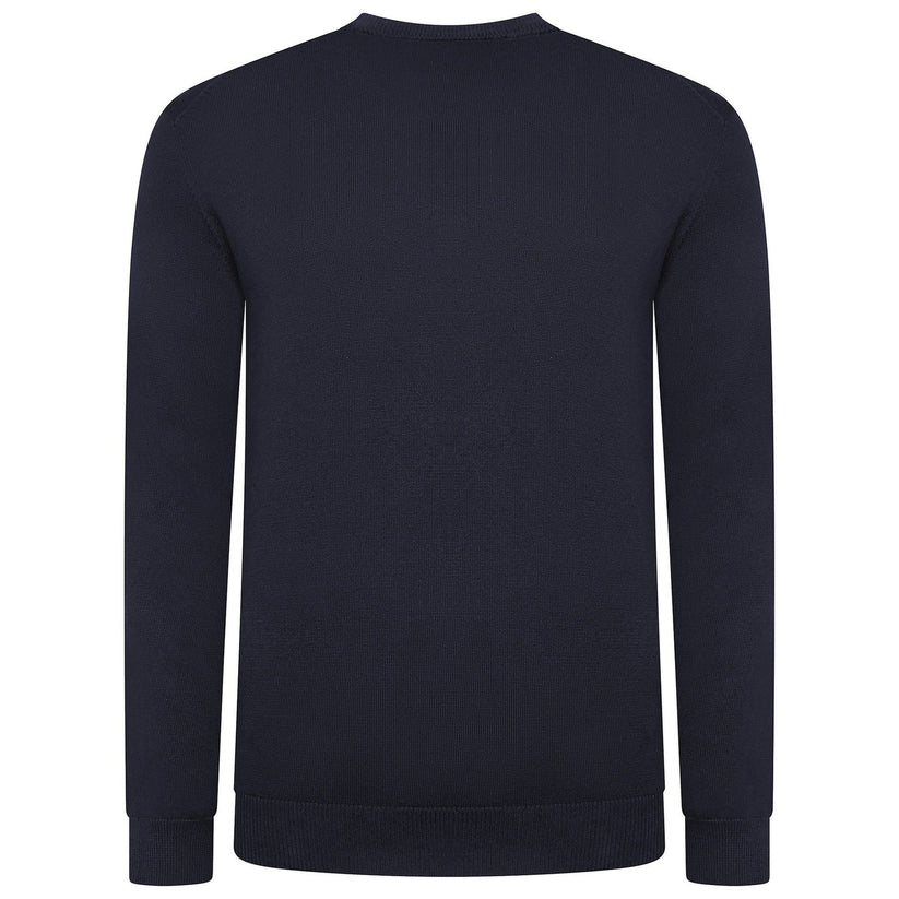 Crew Clothing Men's Cotton Crew Neck Jumper | Random Colour | XS–3XL - Collar Detail - QHA UK