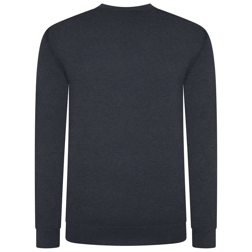 Crew Clothing Men's Cotton Crew Neck Jumper | Random Colour | XS–3XL - Collar Detail - QHA UK