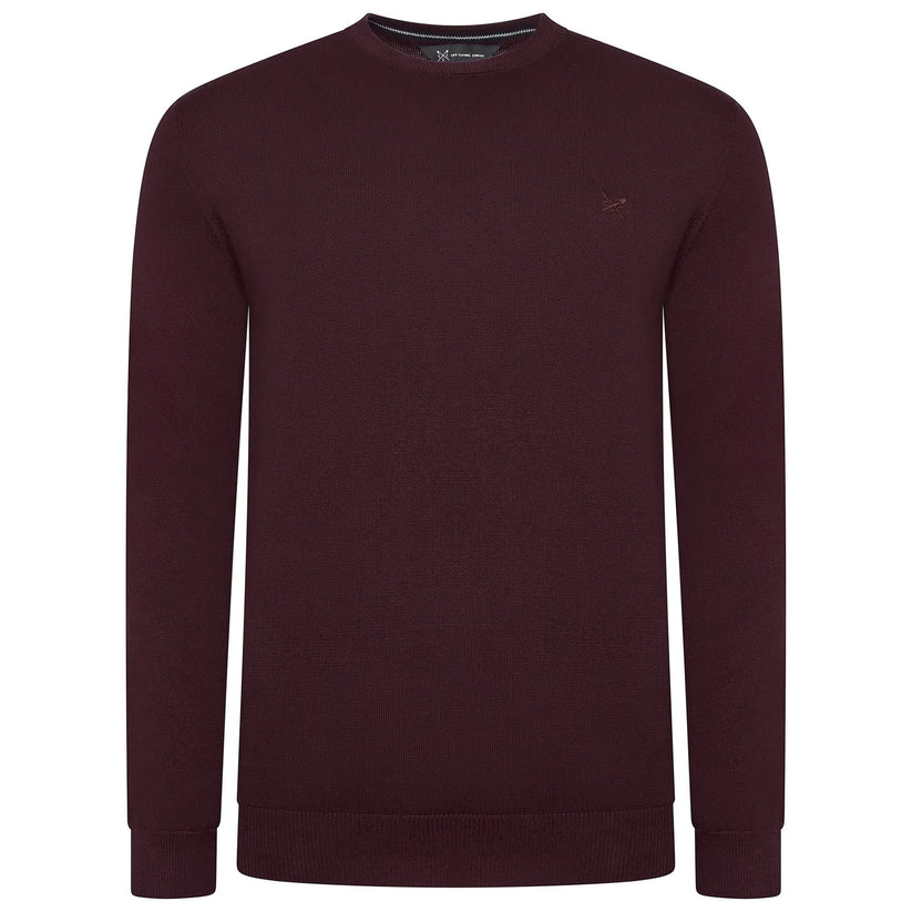 Crew Clothing Men's Cotton Crew Neck Jumper | Random Colour | XS–3XL - Collar Detail - QHA UK