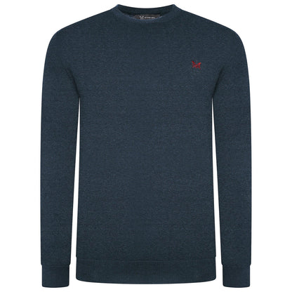 Crew Clothing Men's Cotton Crew Neck Jumper | Random Colour | XS–3XL - Collar Detail - QHA UK