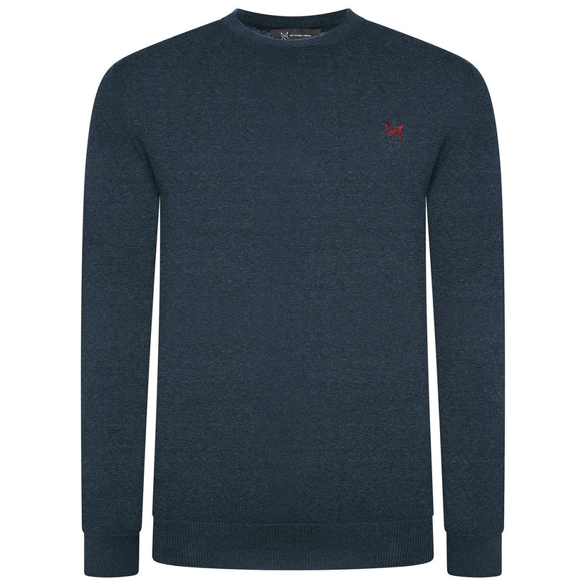 Crew Clothing Men's Cotton Crew Neck Jumper | Random Colour | XS–3XL - Collar Detail - QHA UK