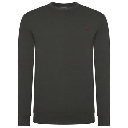 Crew Clothing Men's Cotton Crew Neck Jumper | Random Colour | XS–3XL - Collar Detail - QHA UK