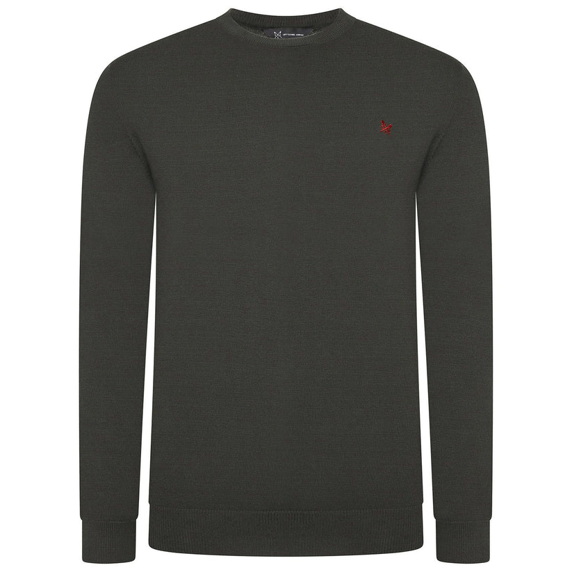 Crew Clothing Men's Cotton Crew Neck Jumper | Random Colour | XS–3XL - Collar Detail - QHA UK