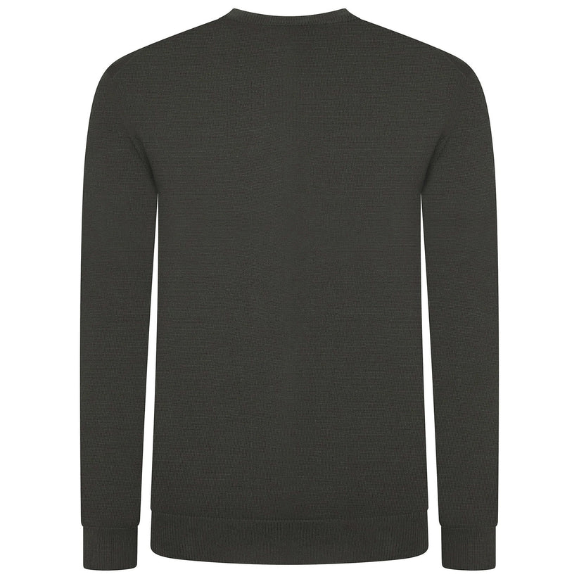 Crew Clothing Men's Cotton Crew Neck Jumper | Random Colour | XS–3XL - Collar Detail - QHA UK