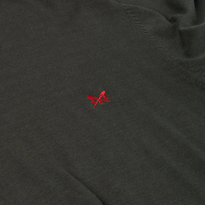 Crew Clothing Men's Cotton Crew Neck Jumper | Random Colour | XS–3XL - Collar Detail - QHA UK