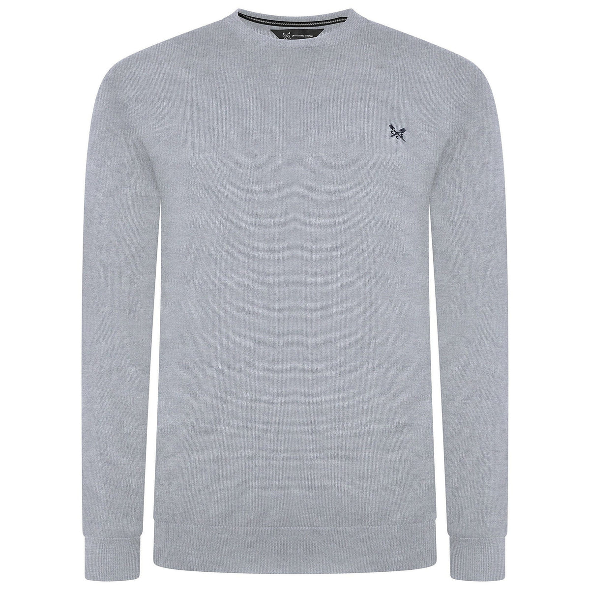 Crew Clothing Men's Cotton Crew Neck Jumper | Random Colour | XS–3XL - Collar Detail - QHA UK