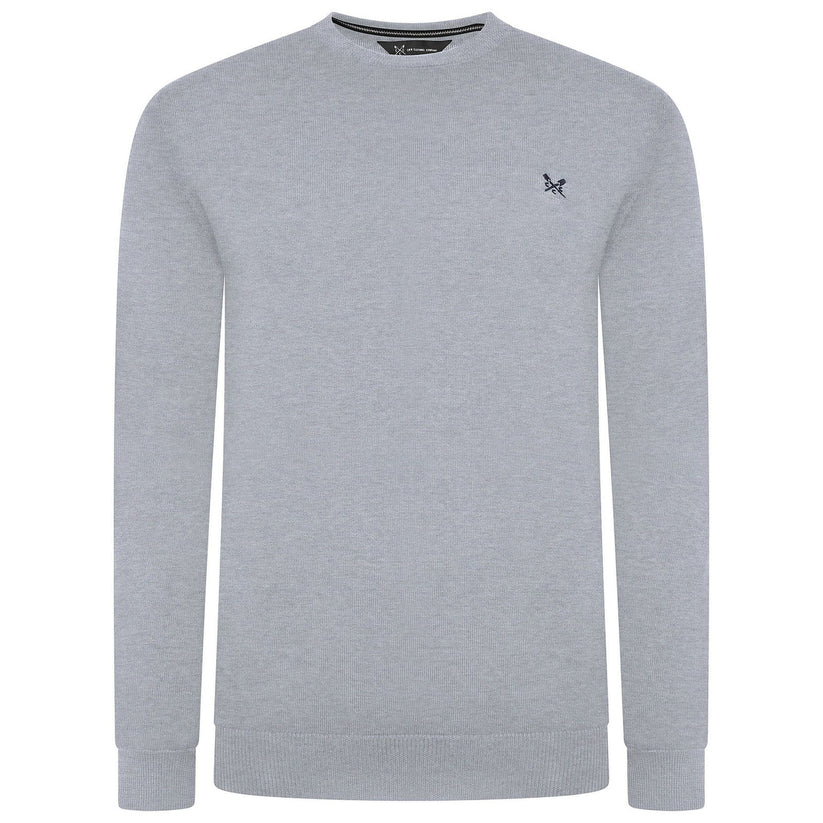 Crew Clothing Men's Cotton Crew Neck Jumper | Random Colour | XS–3XL - Collar Detail - QHA UK