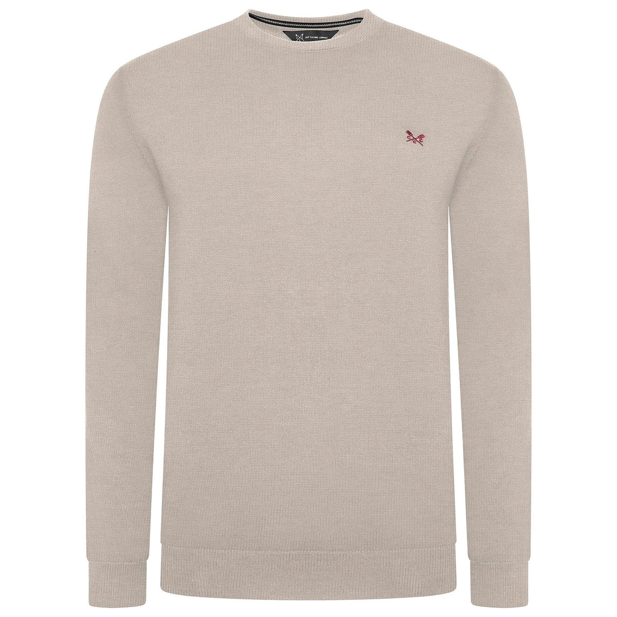 Crew Clothing Men's Cotton Crew Neck Jumper | Random Colour | XS–3XL - Collar Detail - QHA UK