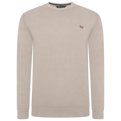 Crew Clothing Men's Cotton Crew Neck Jumper | Random Colour | XS–3XL - Collar Detail - QHA UK