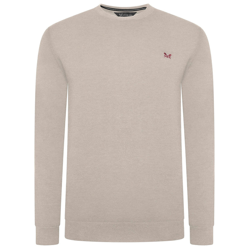 Crew Clothing Men's Cotton Crew Neck Jumper | Random Colour | XS–3XL - Collar Detail - QHA UK