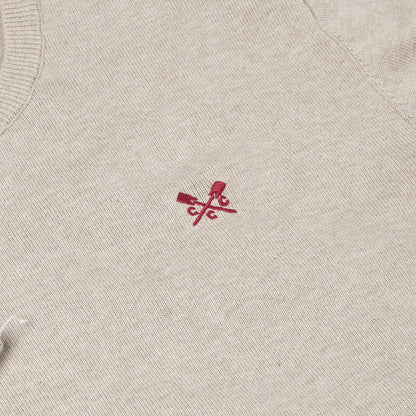 Crew Clothing Men's Cotton Crew Neck Jumper | Random Colour | XS–3XL - Collar Detail - QHA UK