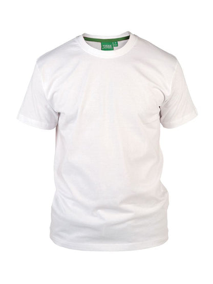 D555 Premium Weight Combed Cotton Crew Neck T-shirts in Size M to XXL, - Collar Detail - QHA UK