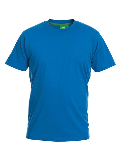 D555 Premium Weight Combed Cotton Crew Neck T-shirts in Size M to XXL, - Collar Detail - QHA UK