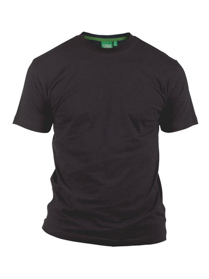 D555 Premium Weight Combed Cotton Crew Neck T-shirts in Size M to XXL, - Collar Detail - QHA UK