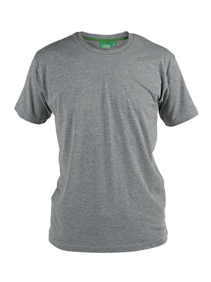D555 Premium Weight Combed Cotton Crew Neck T-shirts in Size M to XXL, - Collar Detail - QHA UK