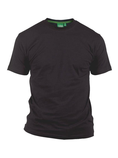 D555 Premium Weight Combed Cotton Crew Neck T-shirts in Size M to XXL, - Collar Detail - QHA UK
