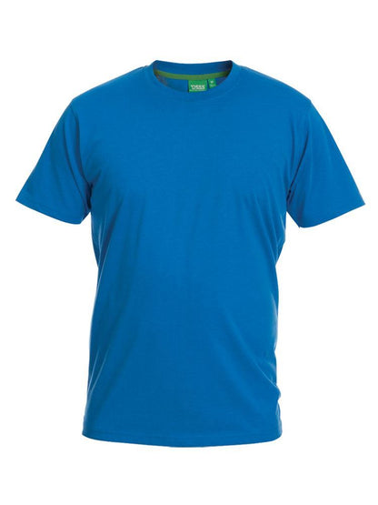 D555 Premium Weight Combed Cotton Crew Neck T-shirts in Size M to XXL, - Collar Detail - QHA UK