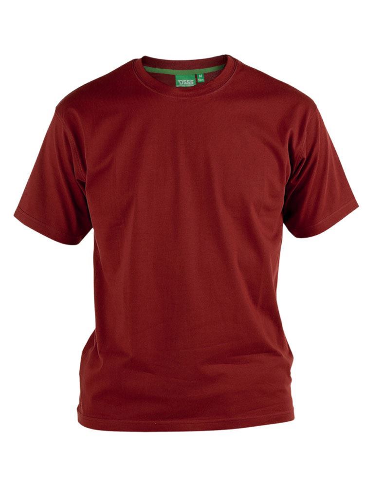 D555 Premium Weight Combed Cotton Crew Neck T-shirts in Size M to XXL, - Collar Detail - QHA UK
