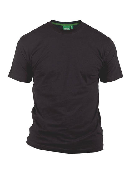 D555 Premium Weight Combed Cotton Crew Neck T-shirts in Size M to XXL, - Collar Detail - QHA UK