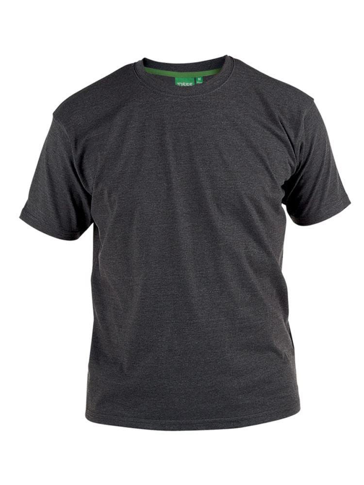 D555 Premium Weight Combed Cotton Crew Neck T-shirts in Size M to XXL, - Collar Detail - QHA UK