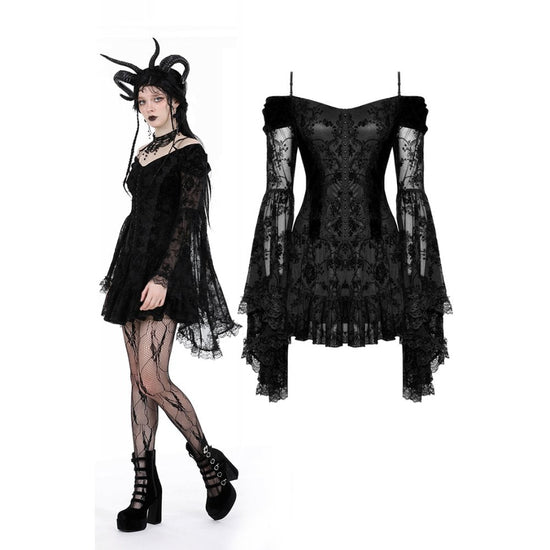 Dark in Love Dress Alora Lace Off-Shoulder ﻿ UK 8-18 - QHA UK