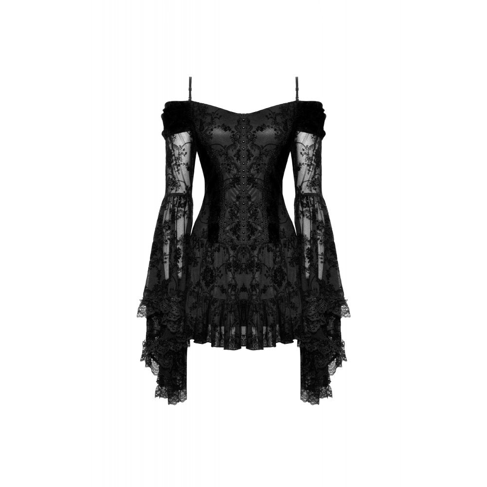 Dark in Love Dress Alora Lace Off-Shoulder ﻿ UK 8-18 - QHA UK