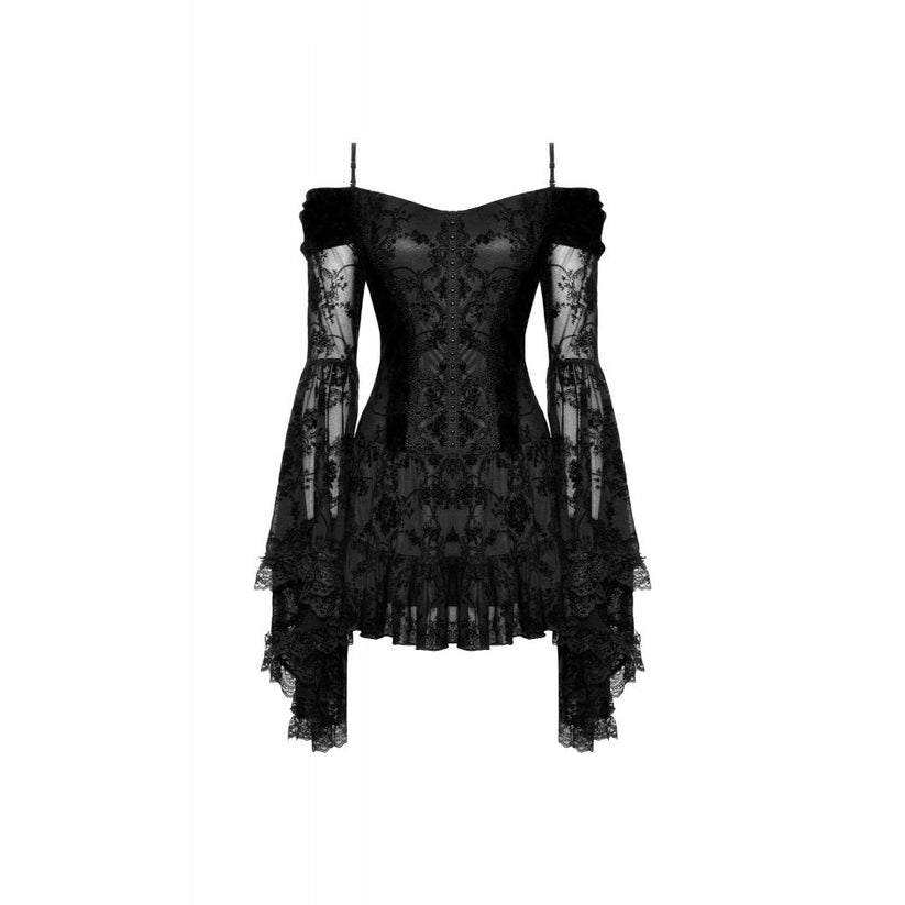 Dark in Love Dress Alora Lace Off-Shoulder ﻿ UK 8-18 - QHA UK