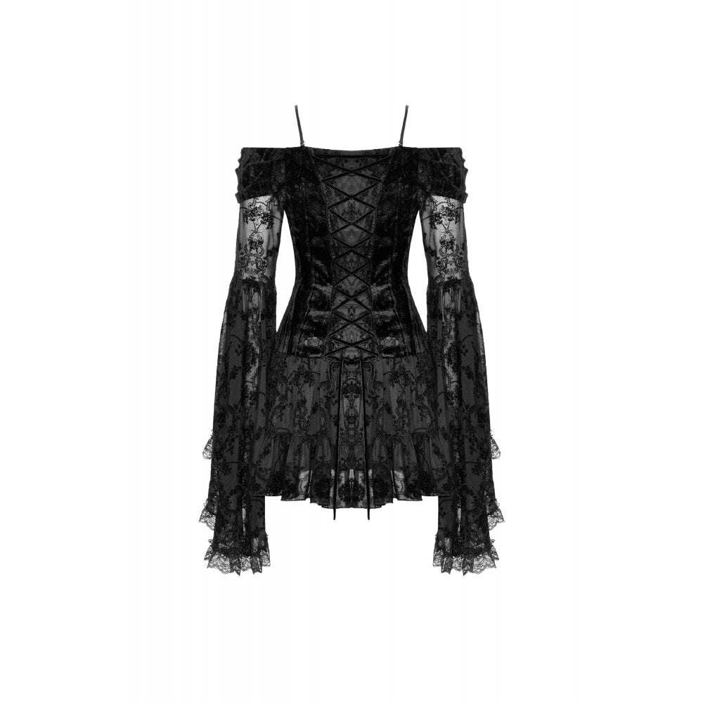 Dark in Love Dress Alora Lace Off-Shoulder ﻿ UK 8-18 - QHA UK