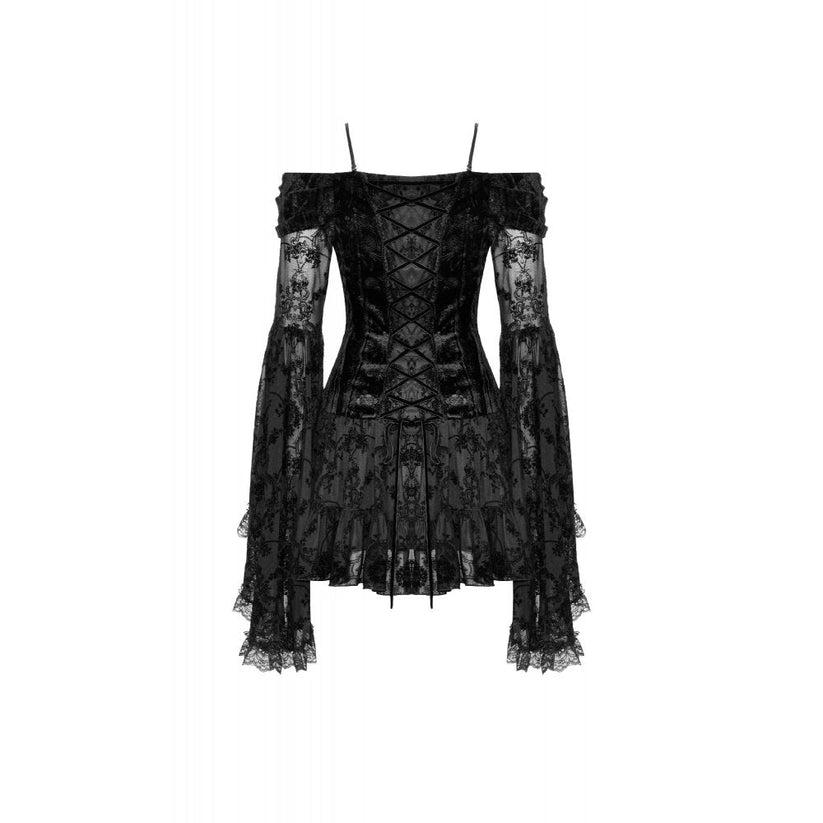 Dark in Love Dress Alora Lace Off-Shoulder ﻿ UK 8-18 - QHA UK